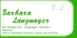 barbara langmayer business card